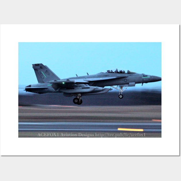 EA-18G Growler Super Hornet FCLP 4 Wall Art by acefox1